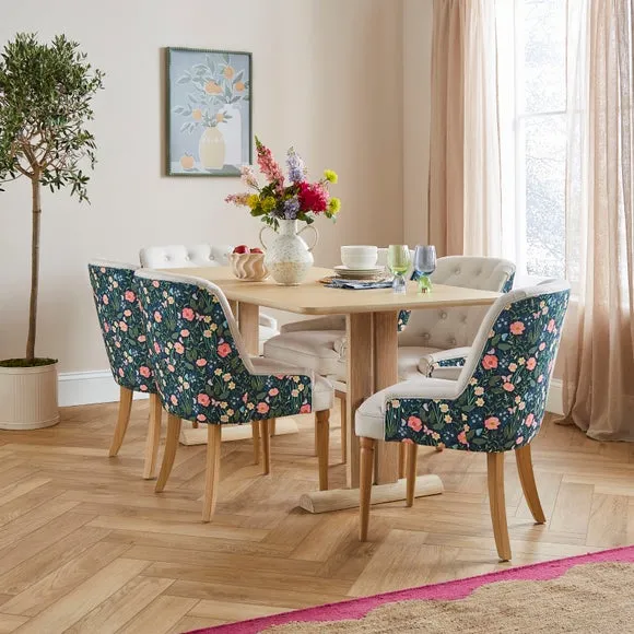Beatrice Spring Garden Button Back Dining Chair 2