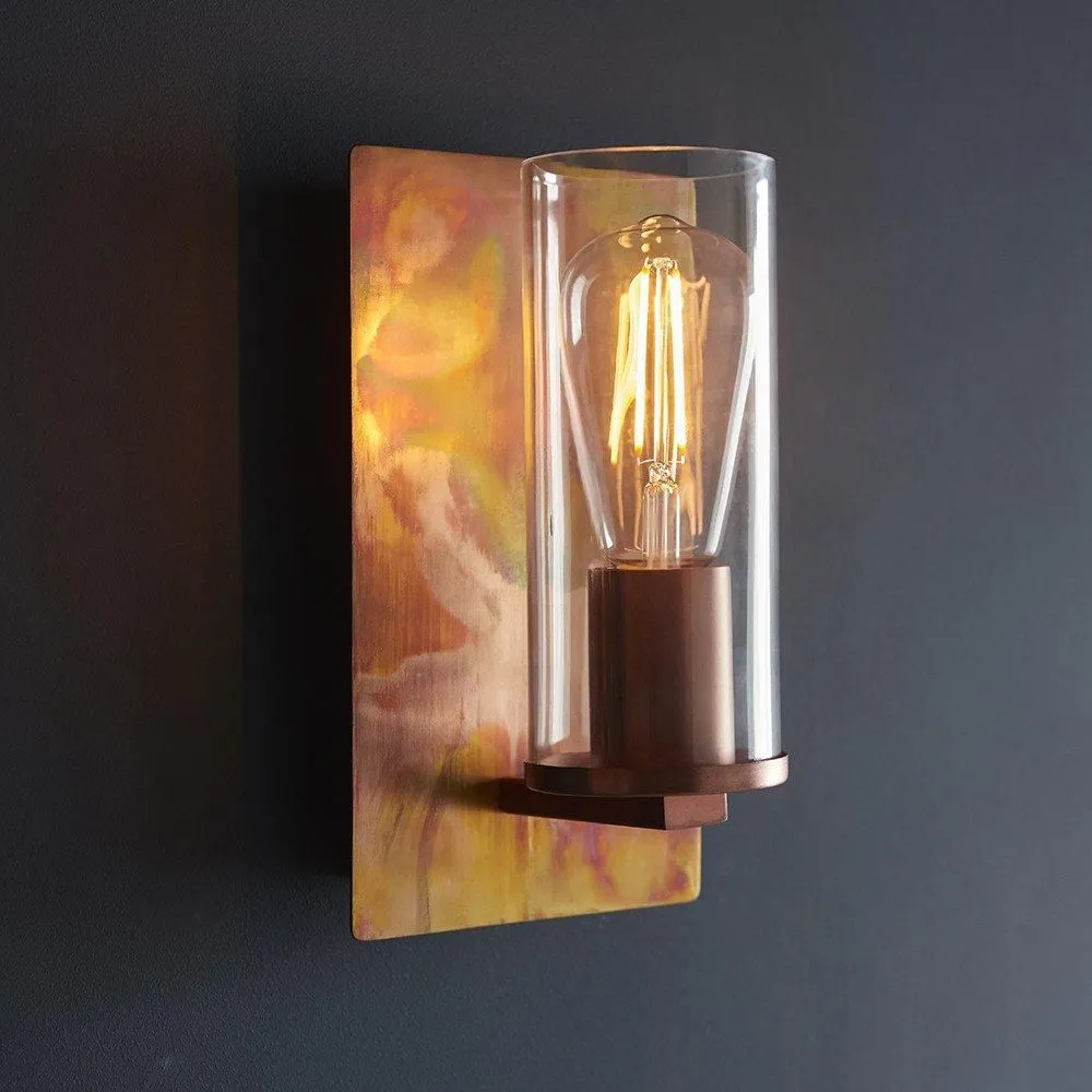 Netlighting 'PALERMO' Stylish Dimmable Indoor Modern Decorative Glass Wall Lamp in Copper 2