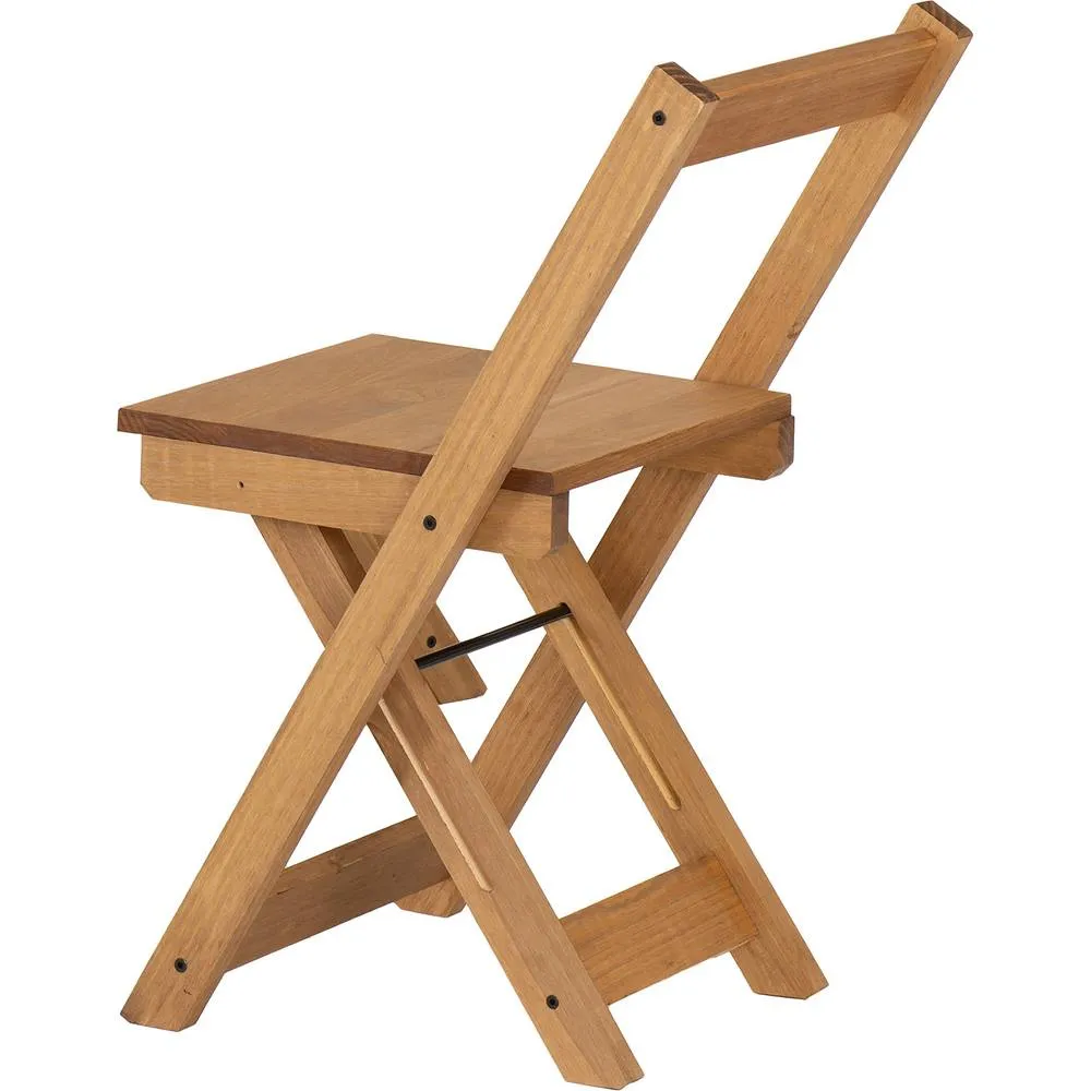Seconique Santos Folding Chair (Box of 2) Natural Wax 4