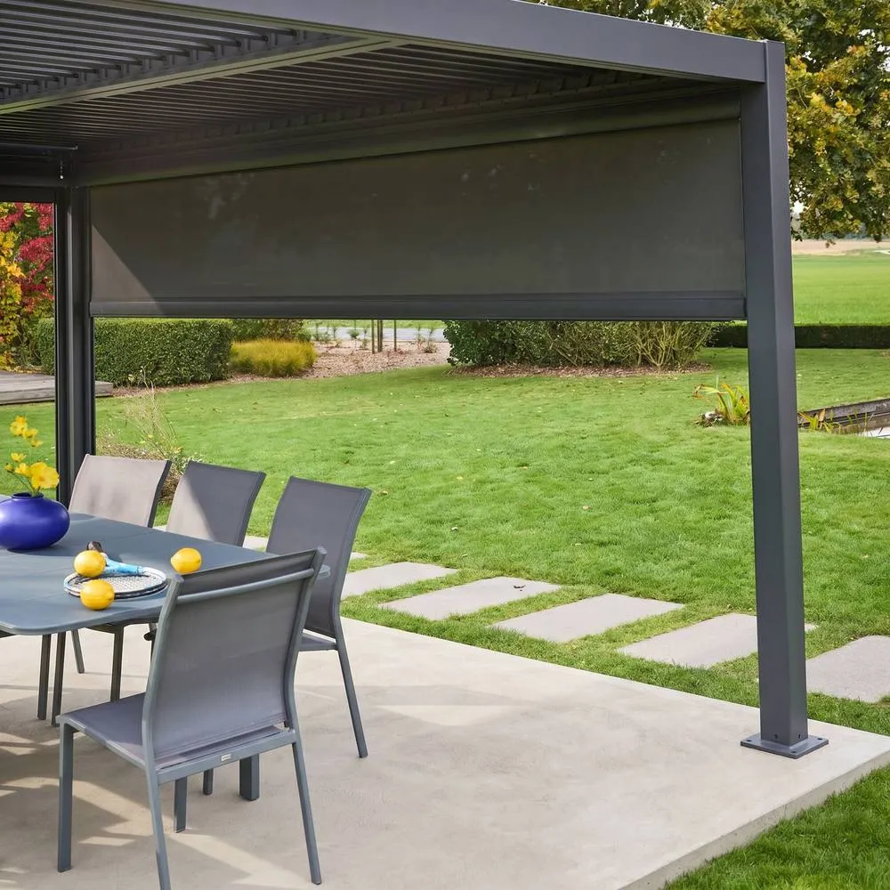 sweeek Blind aluminium 4m for Palace pergola in Dark Grey 4