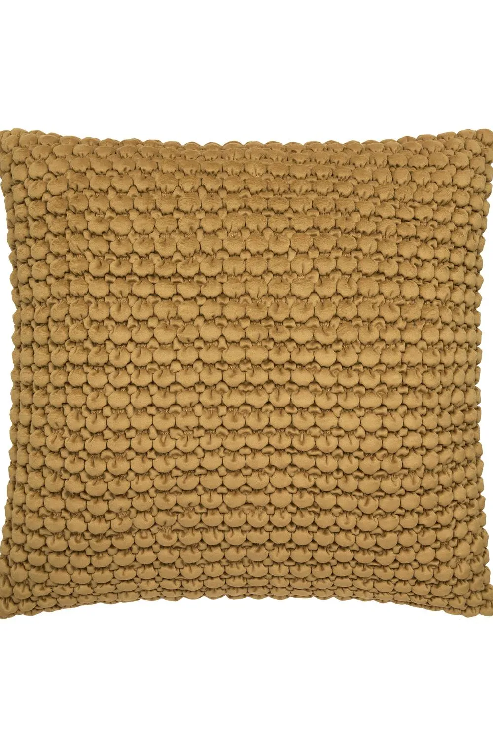 Appletree 'Bobble' Velvet Filled Cushion in Mustard 2