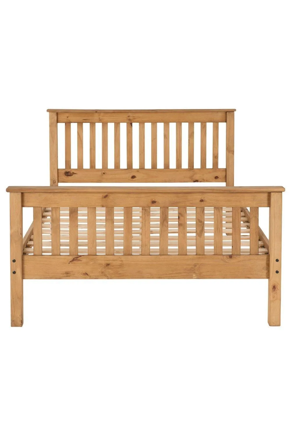 Seconique Monaco 4'6" Double Bed High Foot End in Natural 3