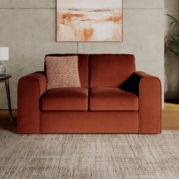 Abel Matte Velvet 2 Seater Sofa 1