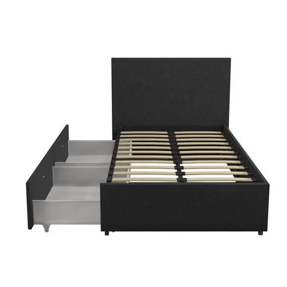 Novogratz Kelly 2 Drawer Bed, Linen 4