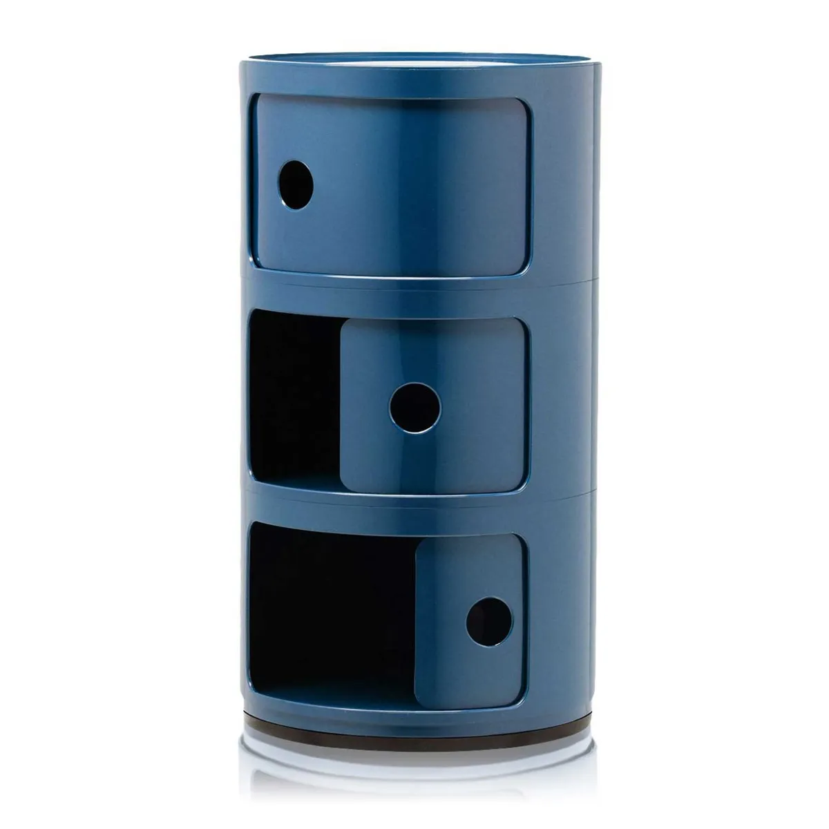 Kartell Componibili 3 Drawer Storage Unit Table, Blue Plastic | Barker & Stonehouse 3