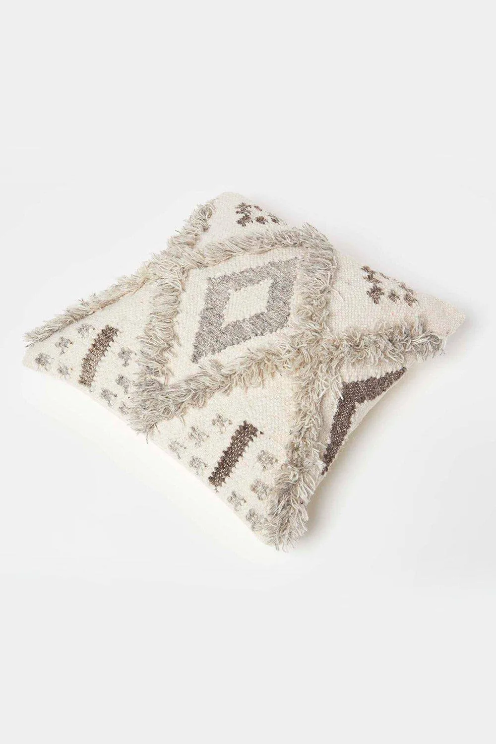 Homescapes Alta Handwoven Tufted Beige Kilim Cushion 5