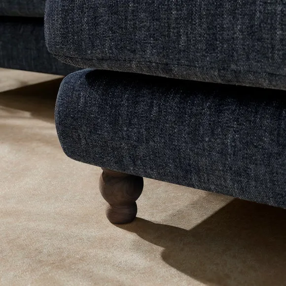 Arthur Linen Chenille Corner Chaise Sofa 5