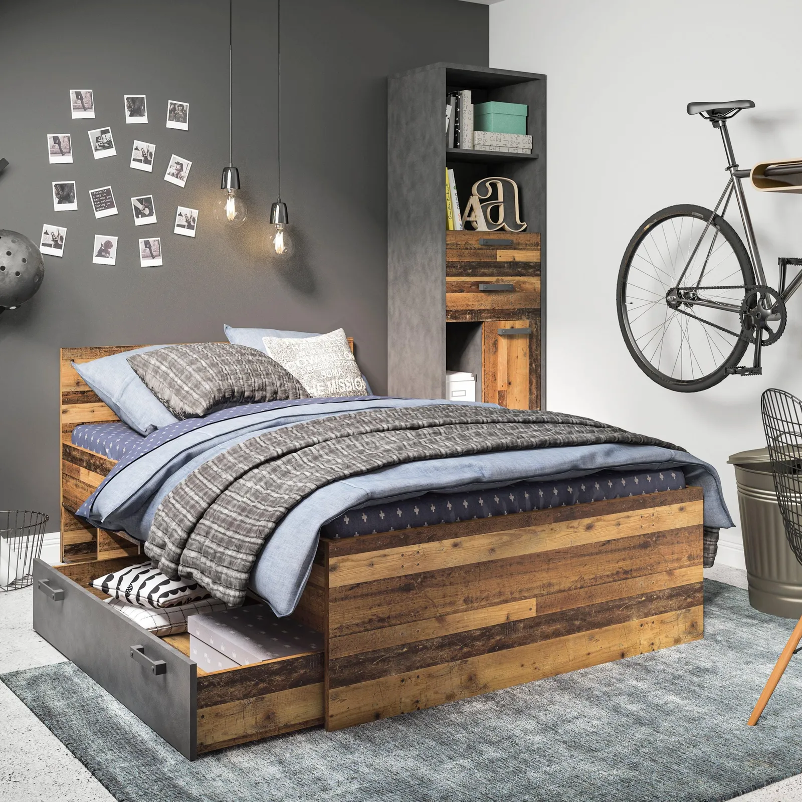Furniture To Go Brooklyn Single Bed 120cm in Walnut 5