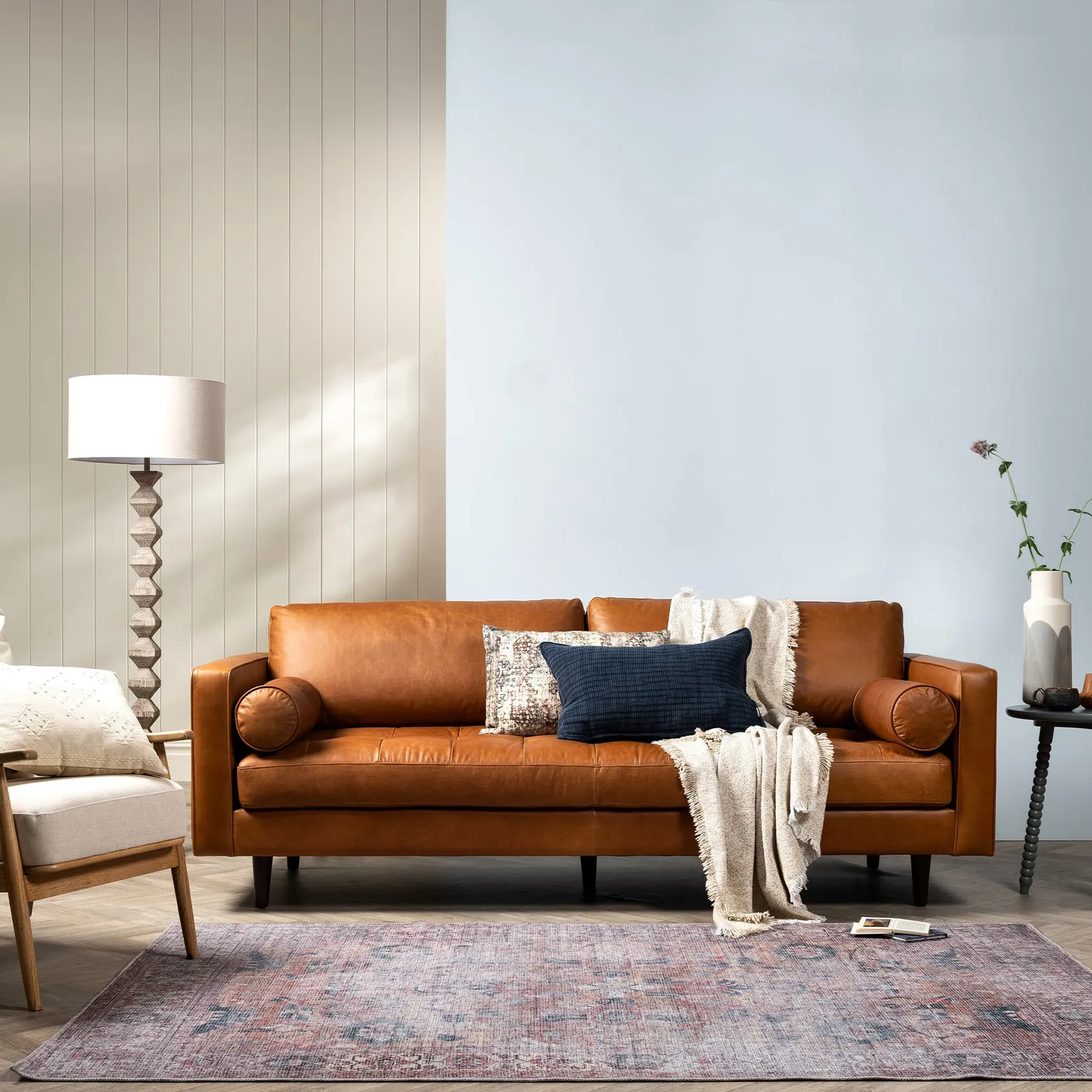 Hemingway 3 Seater Sofa, Brown Leather | Barker & Stonehouse 2