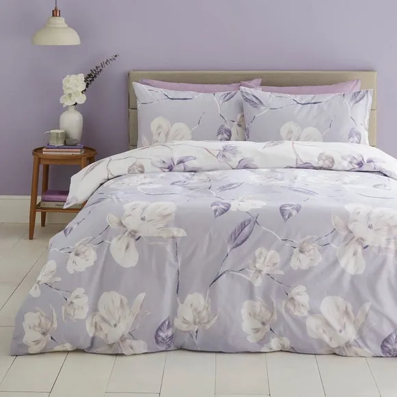 Lois Floral 144 Thread Count Reversible Duvet Cover & Pillowcase Set 3