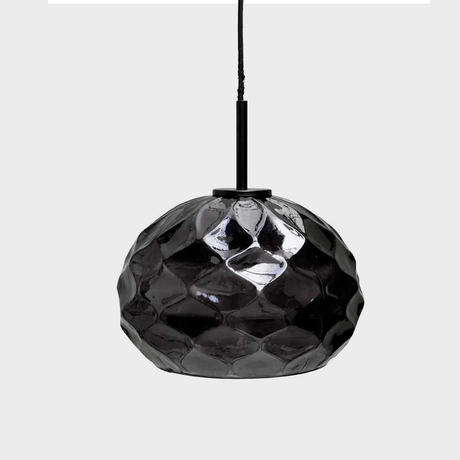 Black Glass Pendant Light Metal | Barker & Stonehouse