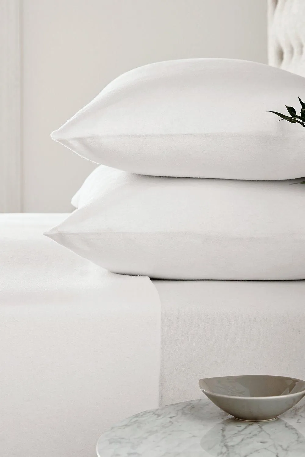 Helena Springfield 'Hs Brushed Cotton' Standard Pillowcase Pair in White 2