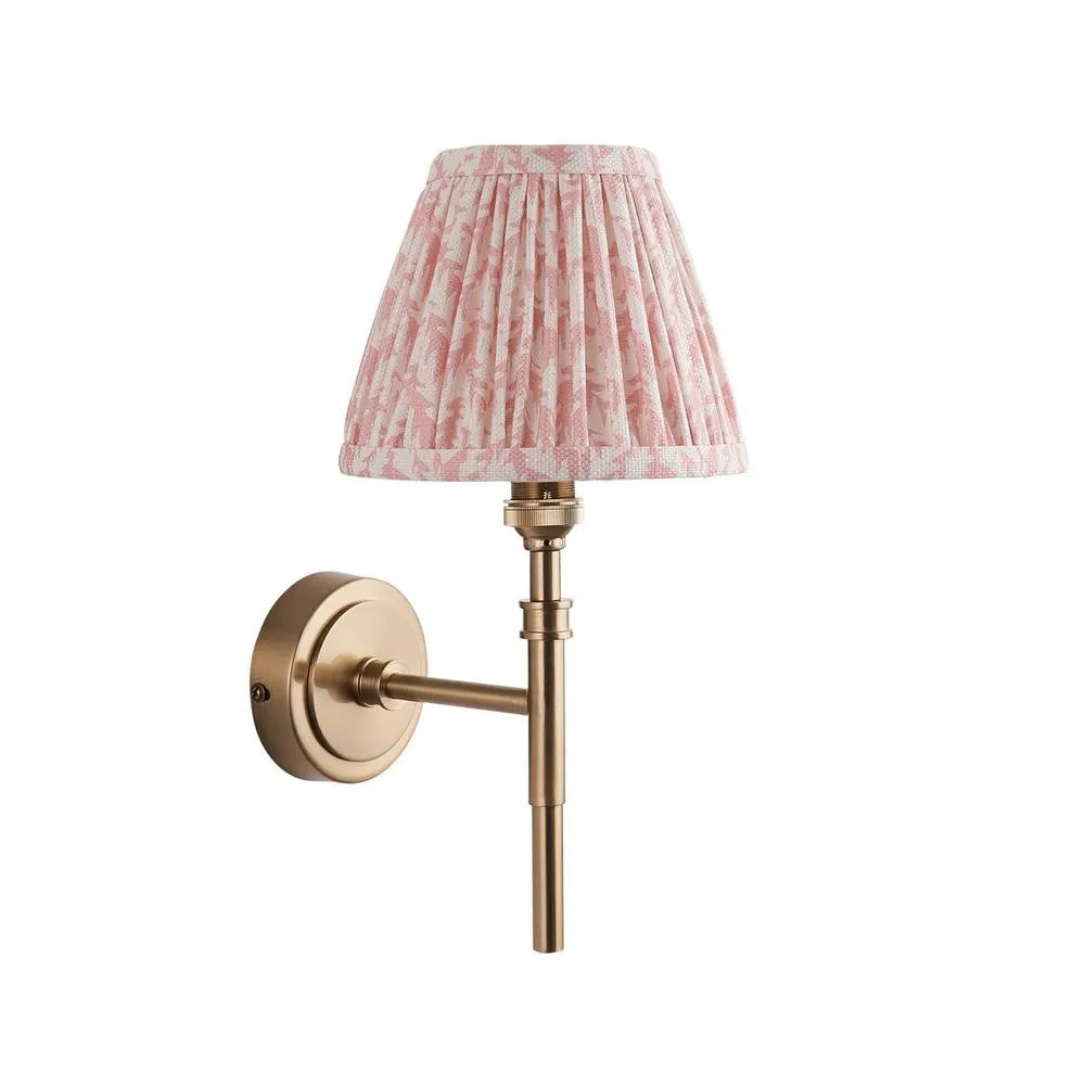 Netlighting Chester Wall Light Peach Fabric Leaf Shade 16cm B22 6