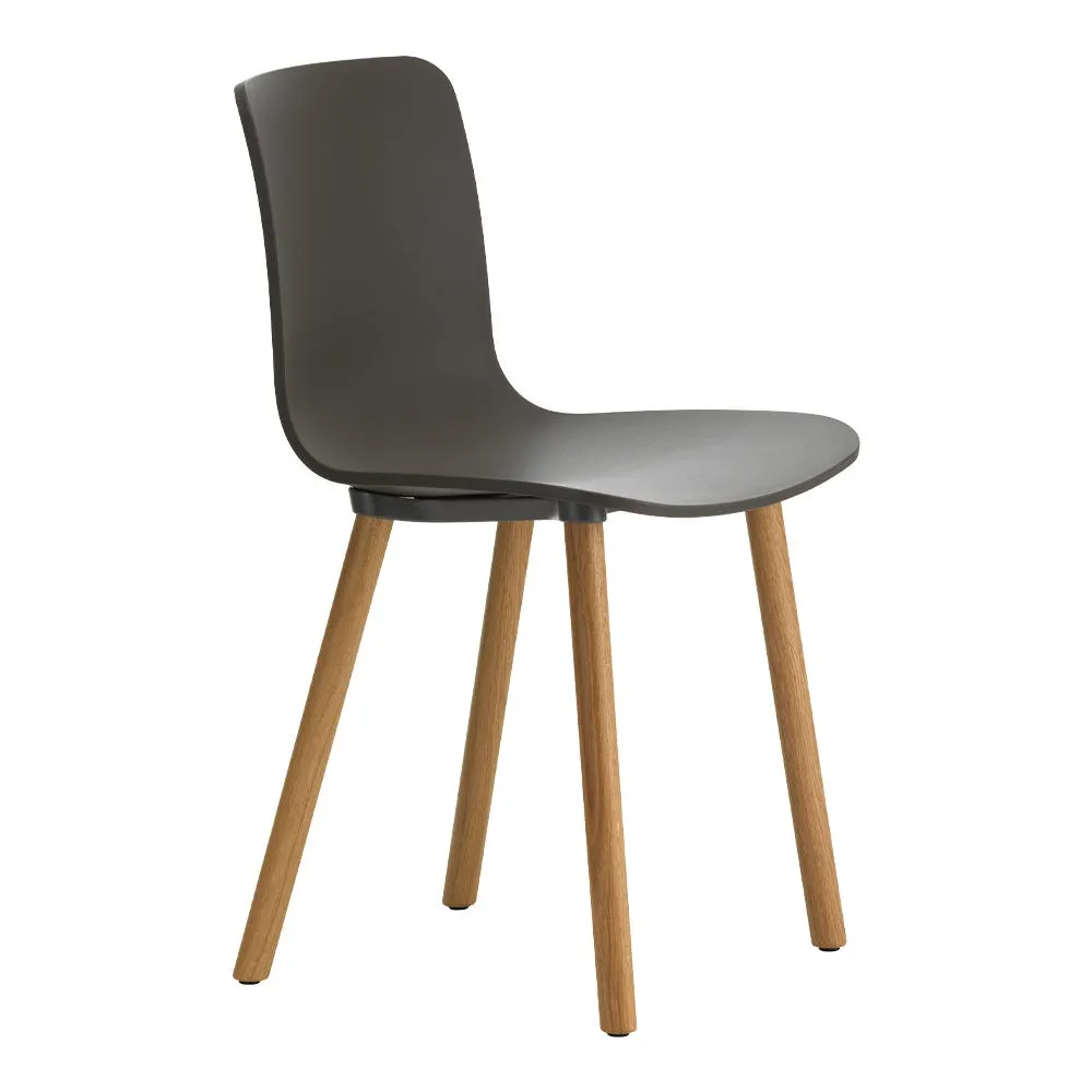 Vitra Hal RE Wood Chair in Basalt and Light Oak 2