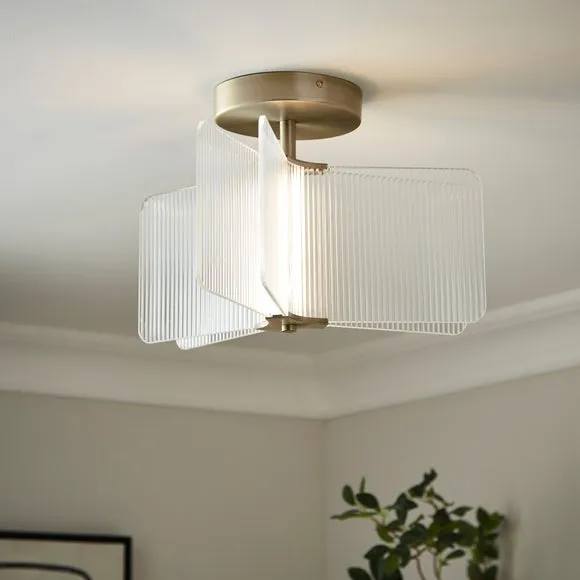 Milan Ribbed LED Ceiling Light 1