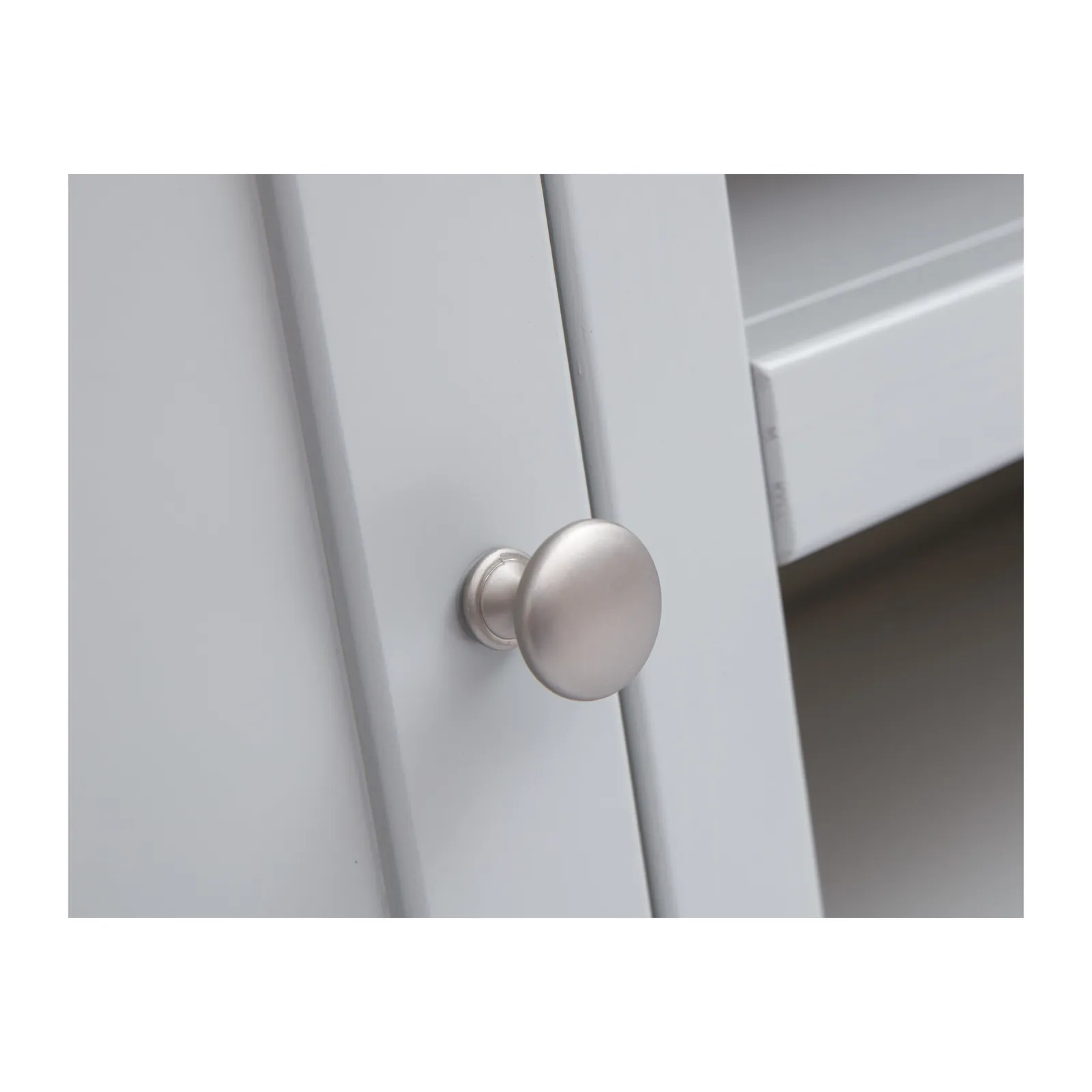Cabinet Bits Loreo Light Grey 2 Door TV Cabinet Chrome Knob 6