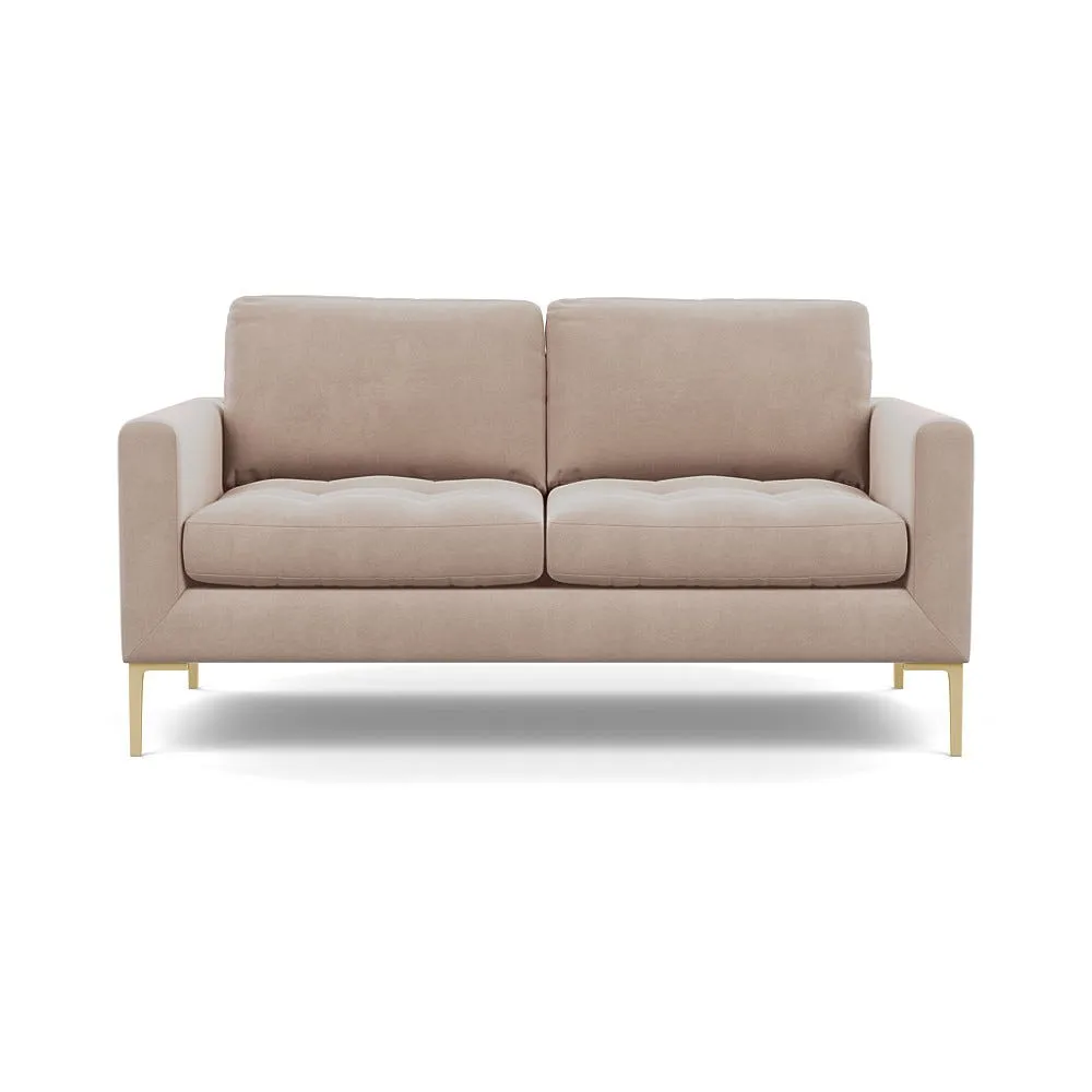 Heal's Eton 2 Seater Sofa Smart Velvet Pebble Brass Feet 1