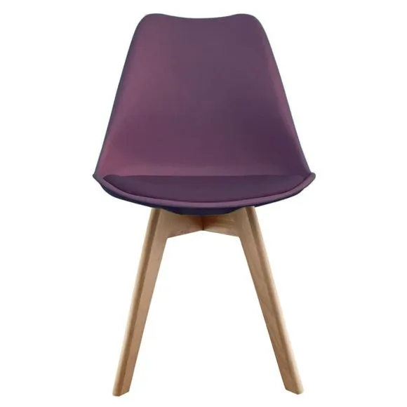 Fusion Living Soho Plastic Dining Chair with Squared Legs 3