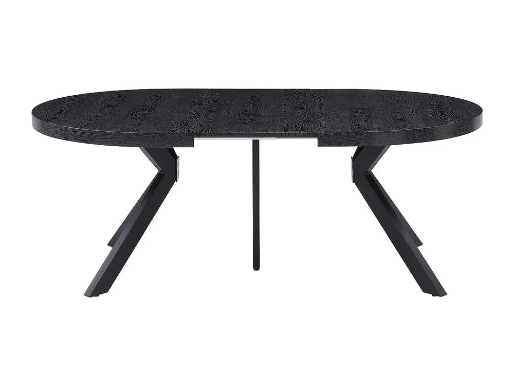 Vente-unique Extendable Dining Table Seating 6 To 6 Cm MDF & Steel - Black 6