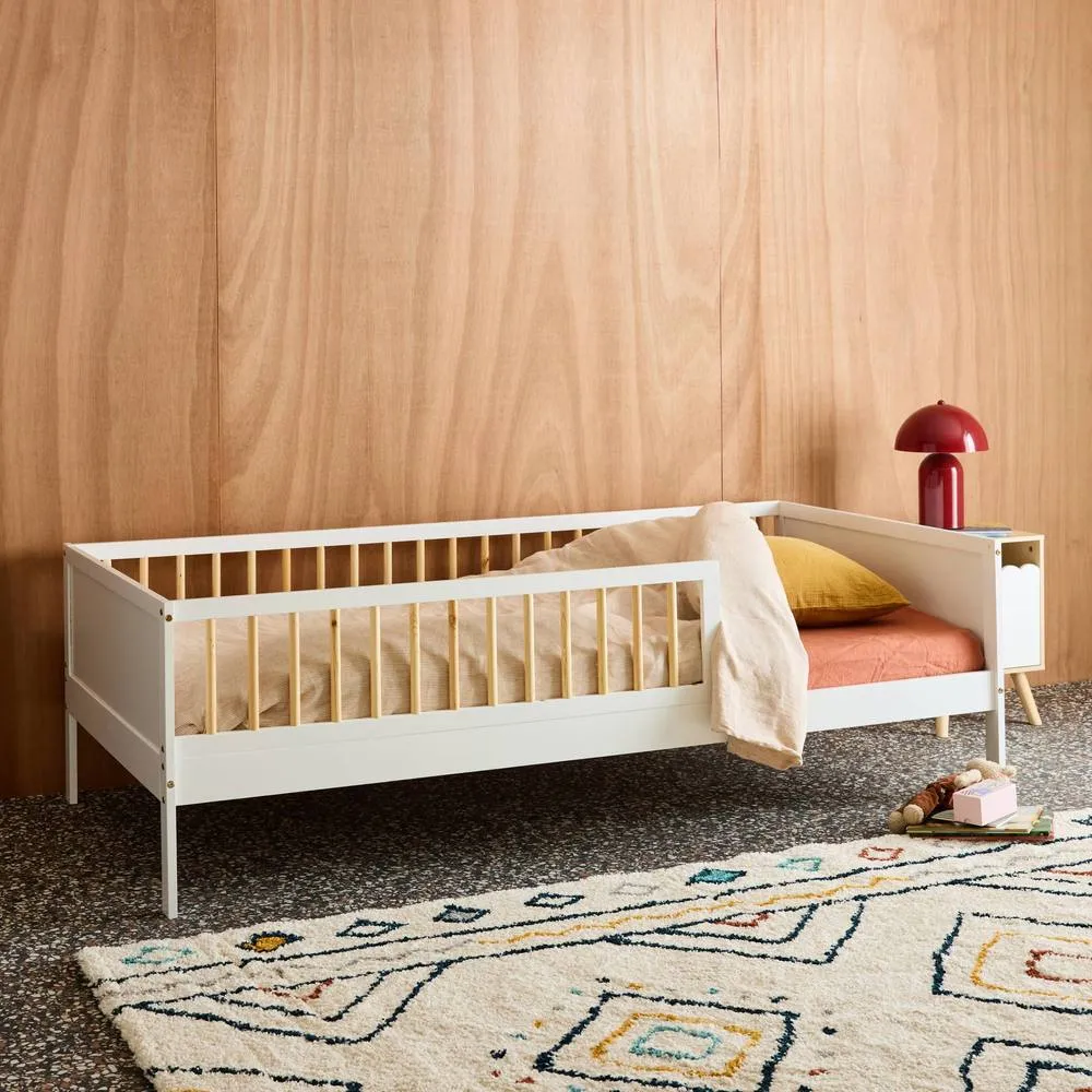 sweeek Child bed 90 x 190 cm natural pine slatted base included in White 4