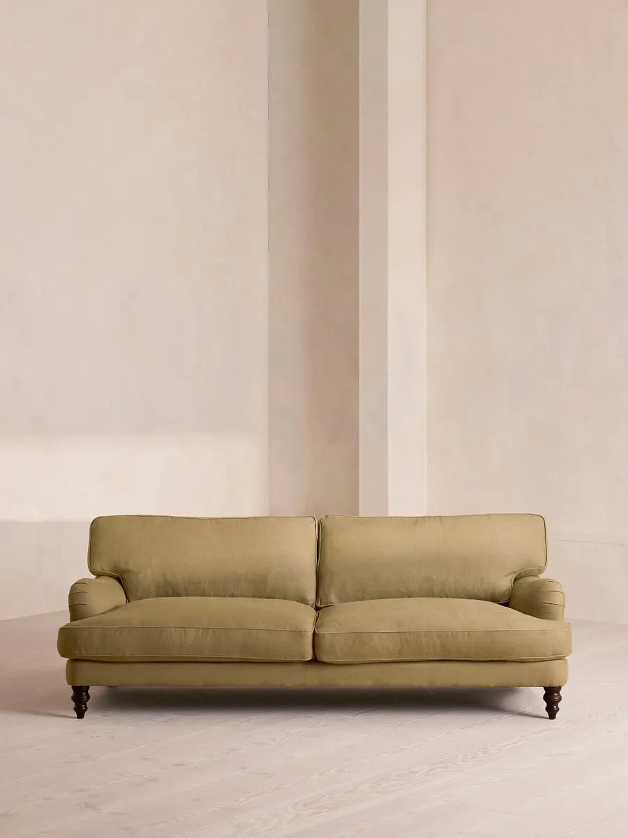 Arundel Four Seater Sofa, Linen, Wheat