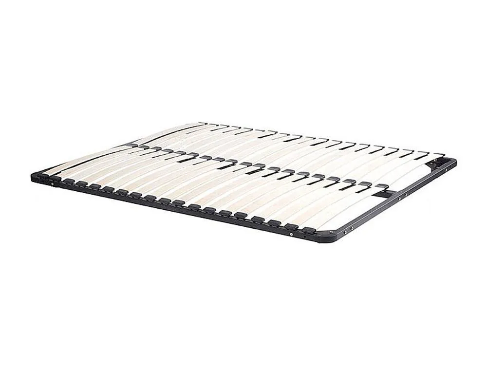 Vente-unique Slatted Bed Frame To Assemble - 140 X 190 Cm - 2X19 Slats - Without in Black