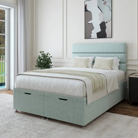 Woven Fabric End of Bed Ottoman Base