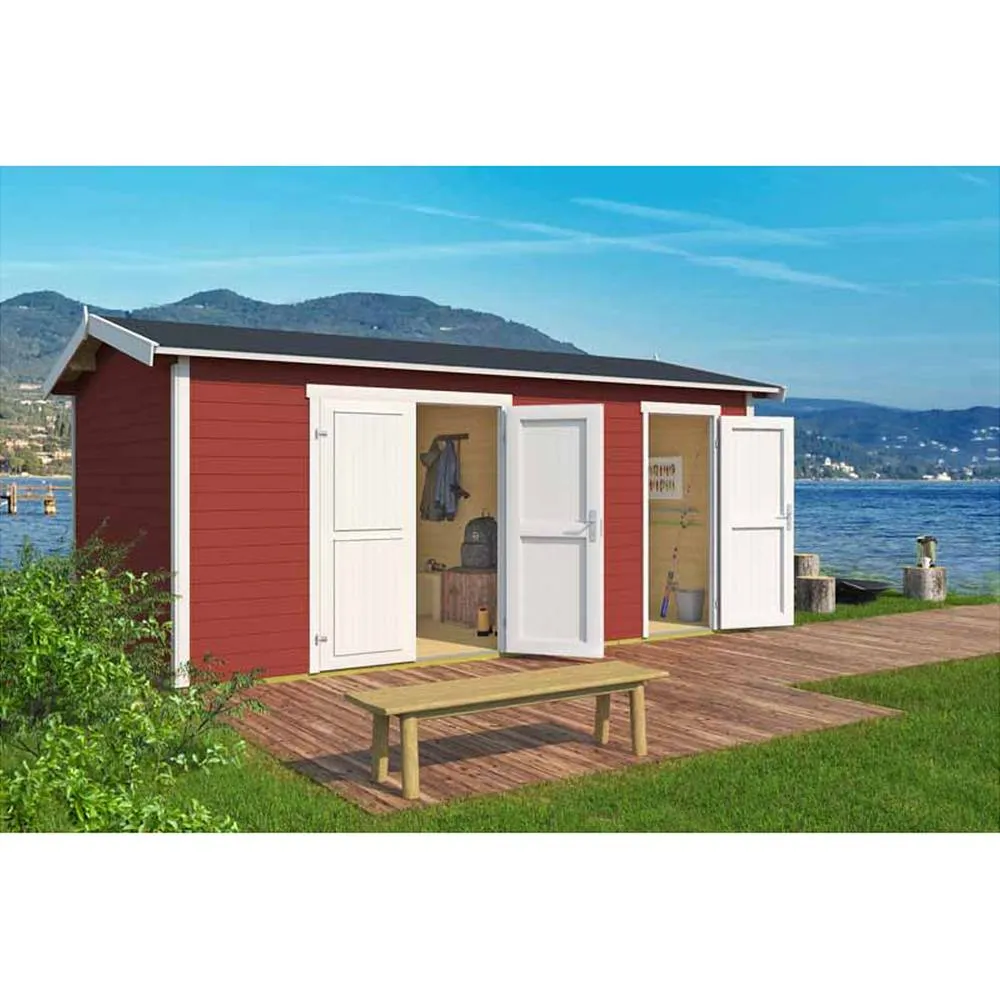 Lasita Maja Ltd Tuvalu XL-Log Cabin, Garden Room, Home Office - L540xW331.2xH250.8 cm in Natural 4