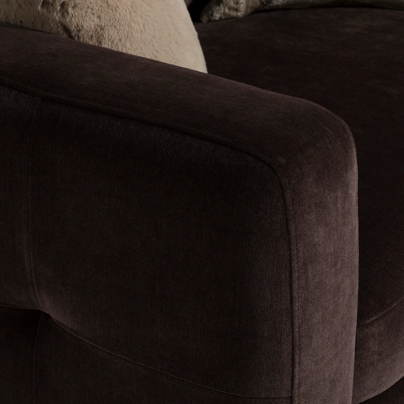 Bosham Cuddler-Witton Bournville Armchair, Brown Fabric | Barker & Stonehouse 3