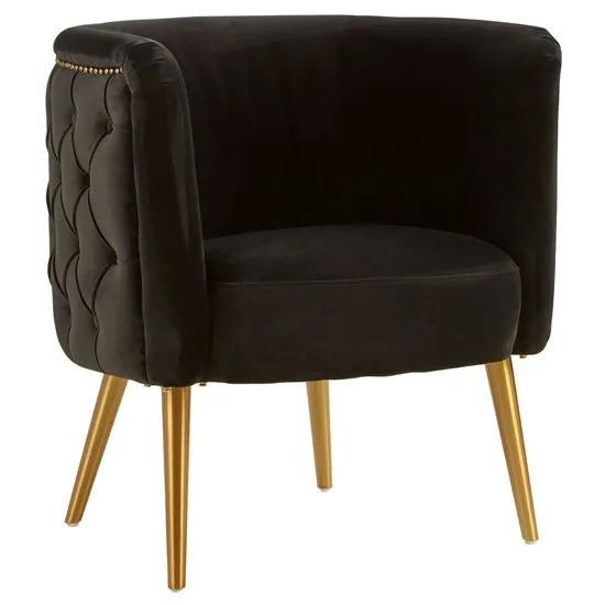 Intercrus Fabric Tub Chair In Black