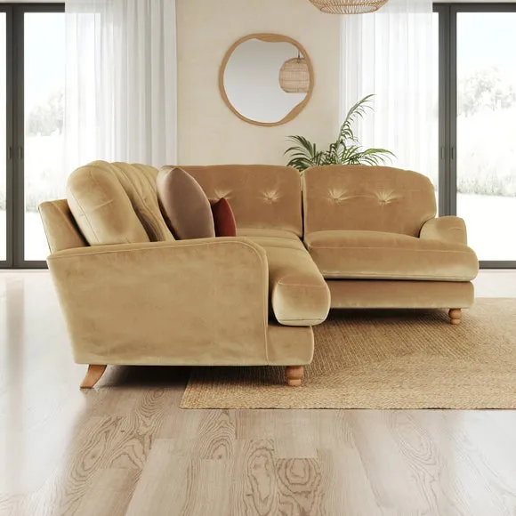 Martha Vintage Velvet Full Corner Sofa 2