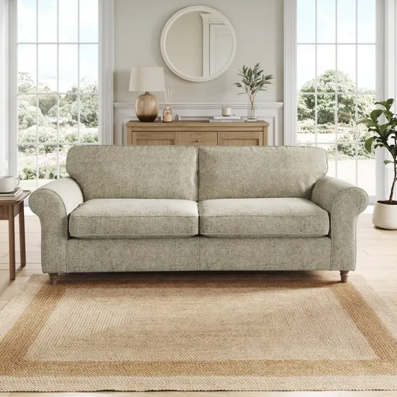 Flori Chunky Chenille 4 Seater Sofa 1