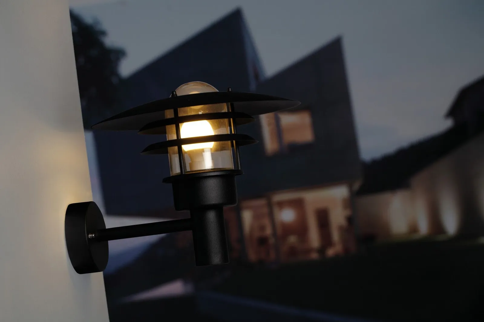 Nordlux Lønstrup Outdoor Wall Light Black Metal Garden E27 IP44 Mains 3