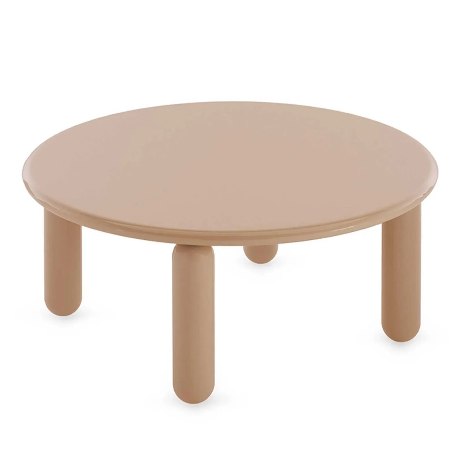 Kartell Undique Mas Side Table 85X85X30 Powder, Round, Neutral Wood | Barker & Stonehouse 2