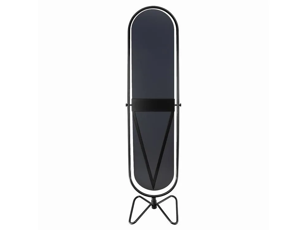 Vente-unique Freestanding Metal Swivel Mirror - L40 X H169 Cm - Black - ASATU 6