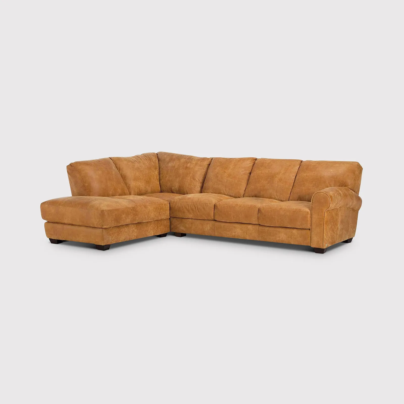 Houston Large Corner Lhf Chaise Corner Sofa, Brown Leather | Barker & Stonehouse 6