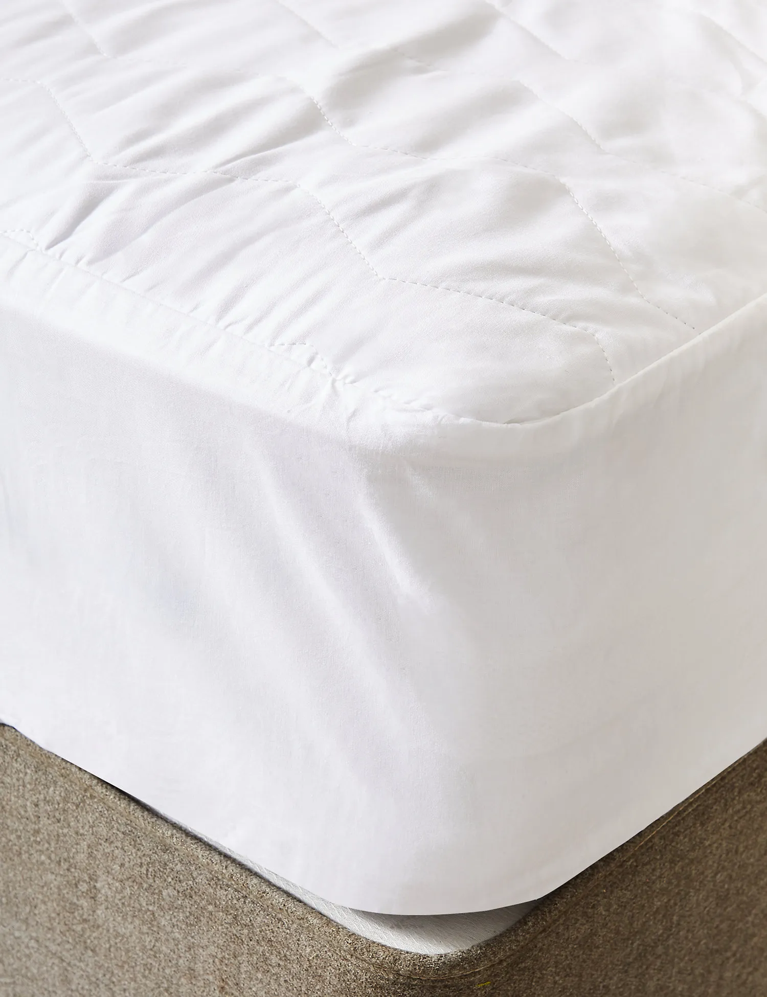 M&S Pure Cotton Extra Deep Mattress Protector White