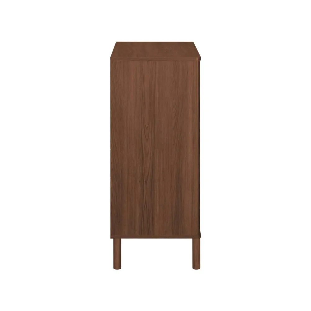 sweeek Vintage chest of drawers with wood decor & cane, 4 drawers in Dark Brown 6