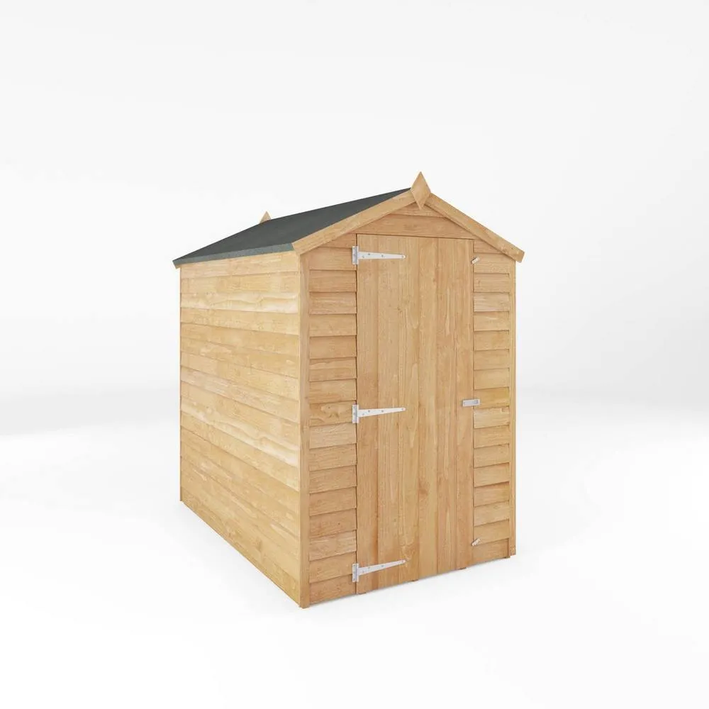 Mercia 6 x 4 Feet Overlap Apex Windowless Shed - L181.8 x W131.8 x H185.5 cm in Light Tan
