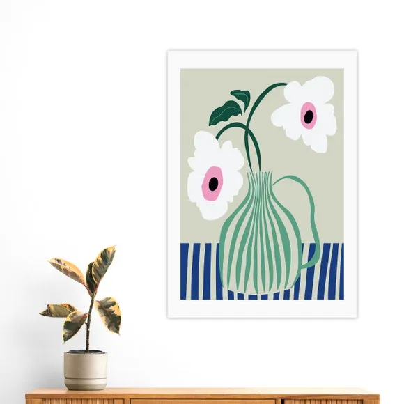 East End Prints Floral Pottery Delight Print 1