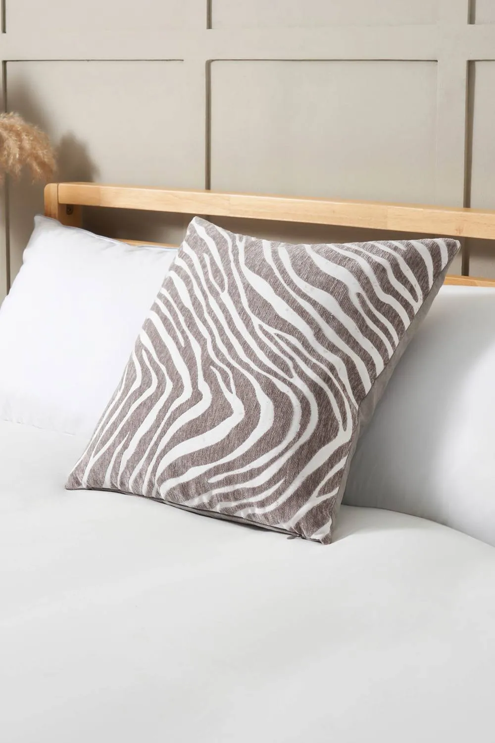 BHS Zebra Print Natural Cushion