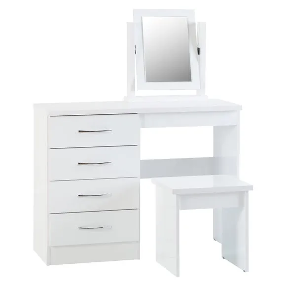 Nevada 4 Drawer Dressing Table Set with Mirror 2