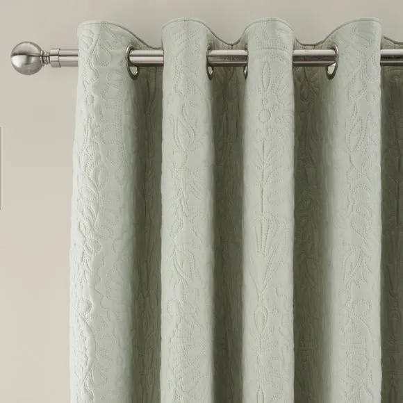 Hani Pinsonic Quilted Blackout Eyelet Curtains 1