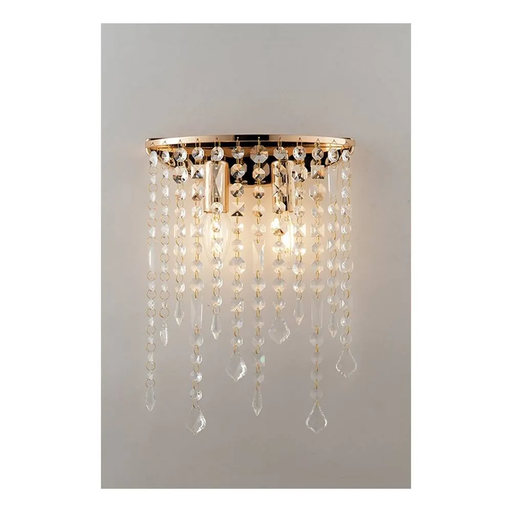 Netlighting BREEZE Wall Light Gold K9 Crystals 25x35cm