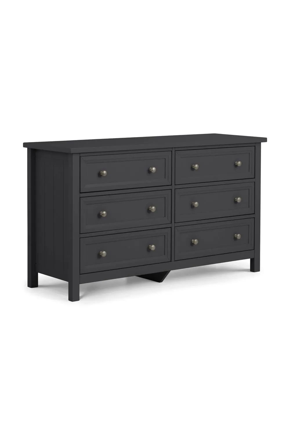Julian Bowen Maine 6 Drawer Wide Chest in Dark Grey 3