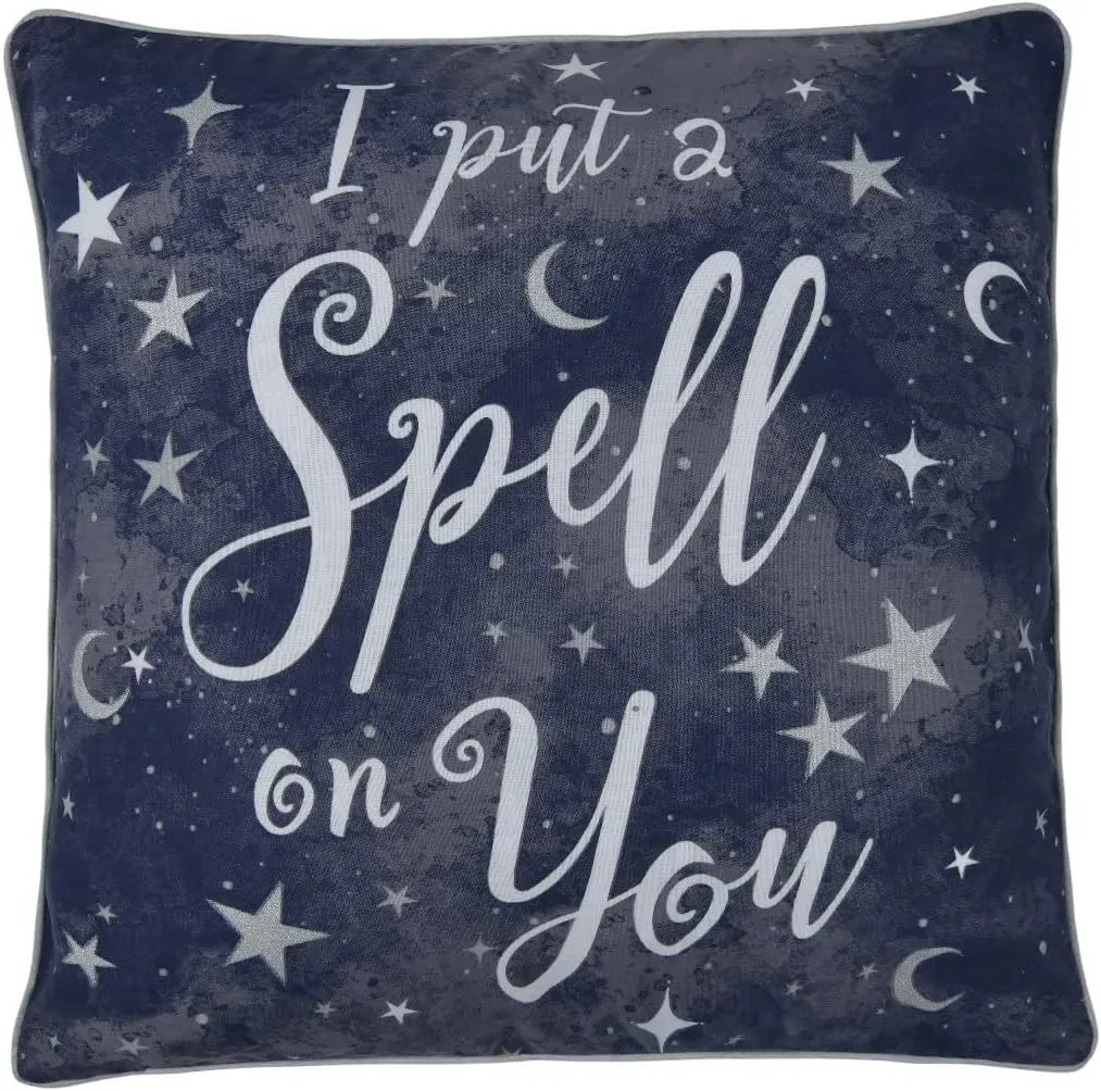 Smart Living Halloween Pumpkins & Celestial Stars Decorative 18" x 18" Filled Cushions in Navy 3