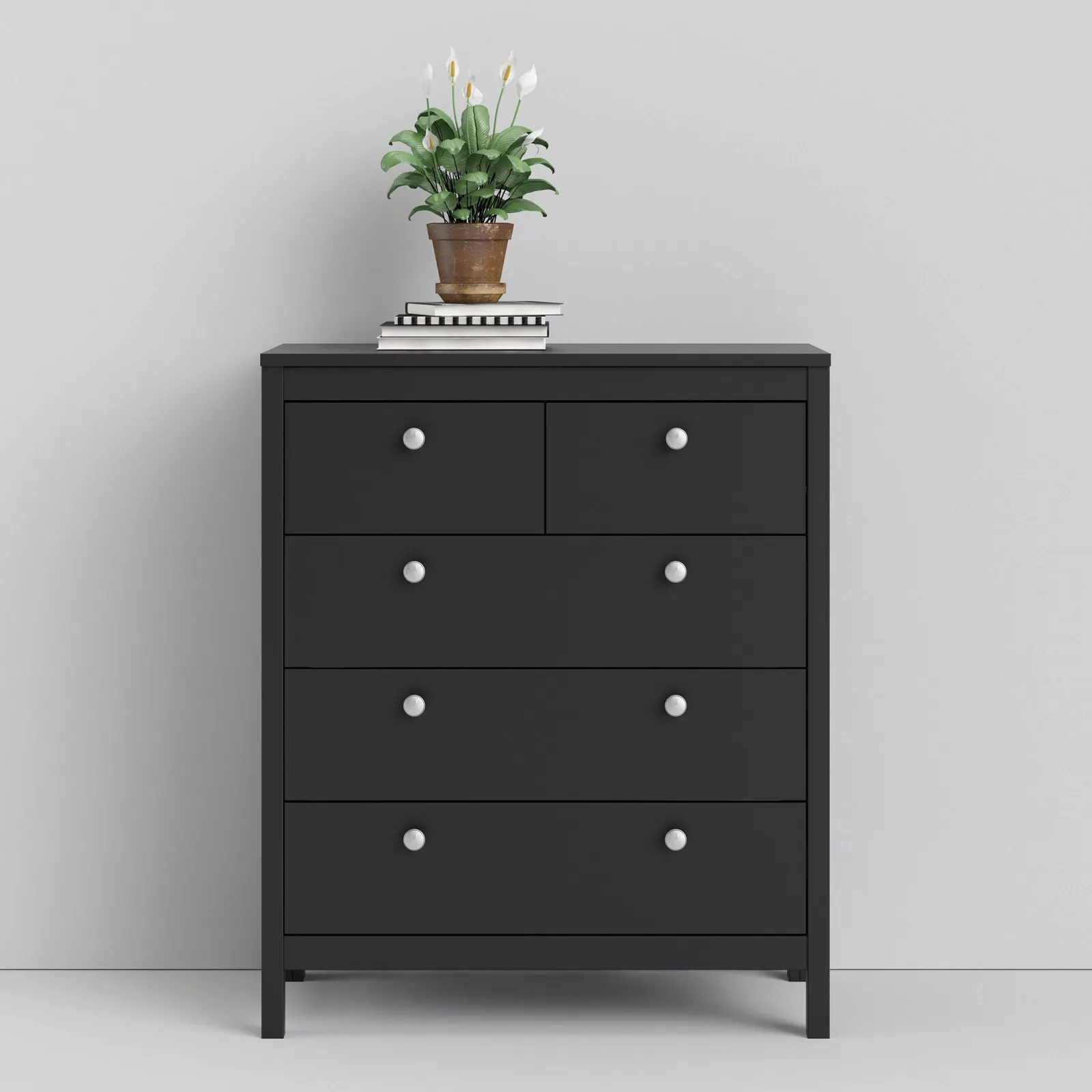 Furniture To Go Madrid Chest 3+2 Drawers in Black 6