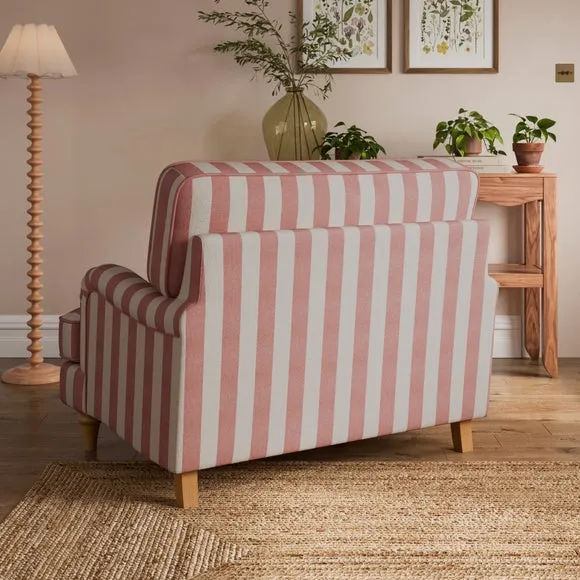 Beatrice II Woven Stripe Snuggle Chair 2
