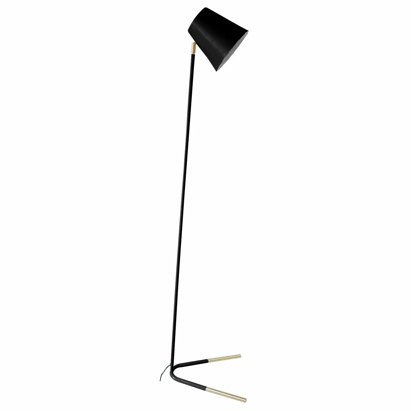 Gold Dipped Black Floor Lamp