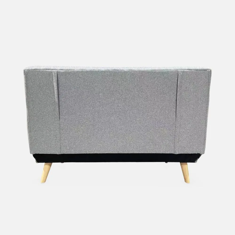 sweeek 2-seater Scandi-style Folding Sofa Bed in Light Grey 6